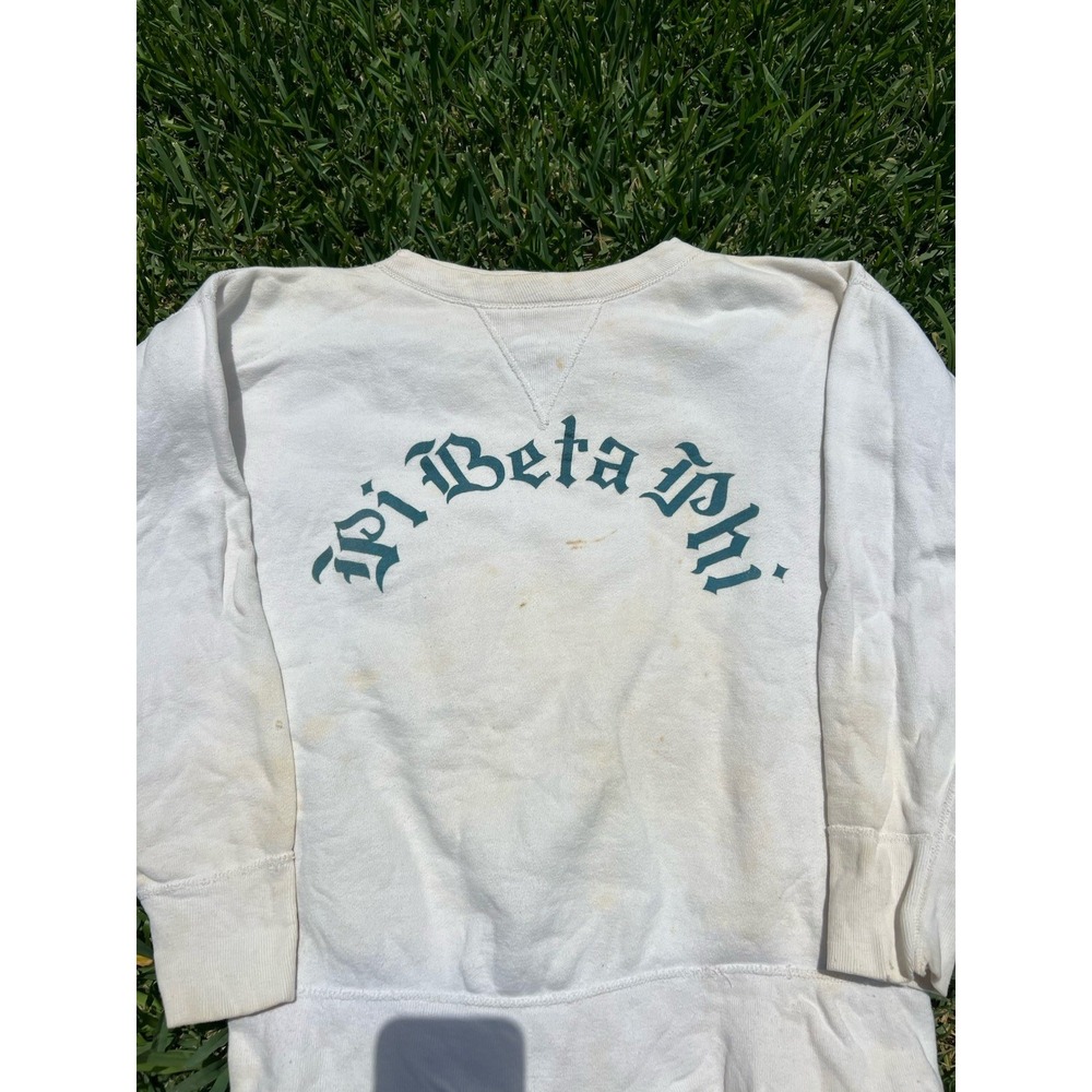 Vintage 50s Champion Running Man Pi Beta Phi Sweatshirt Size Large - Picture 3 of 13